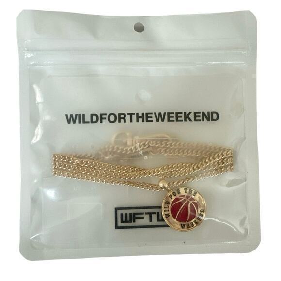 Wild for the Weekend Baller Basketball Necklace in gold - Picture 4 of 5